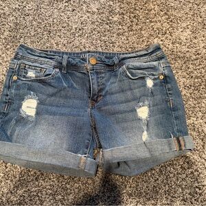 Aeropostale Distressed Blue Jean Shorts
